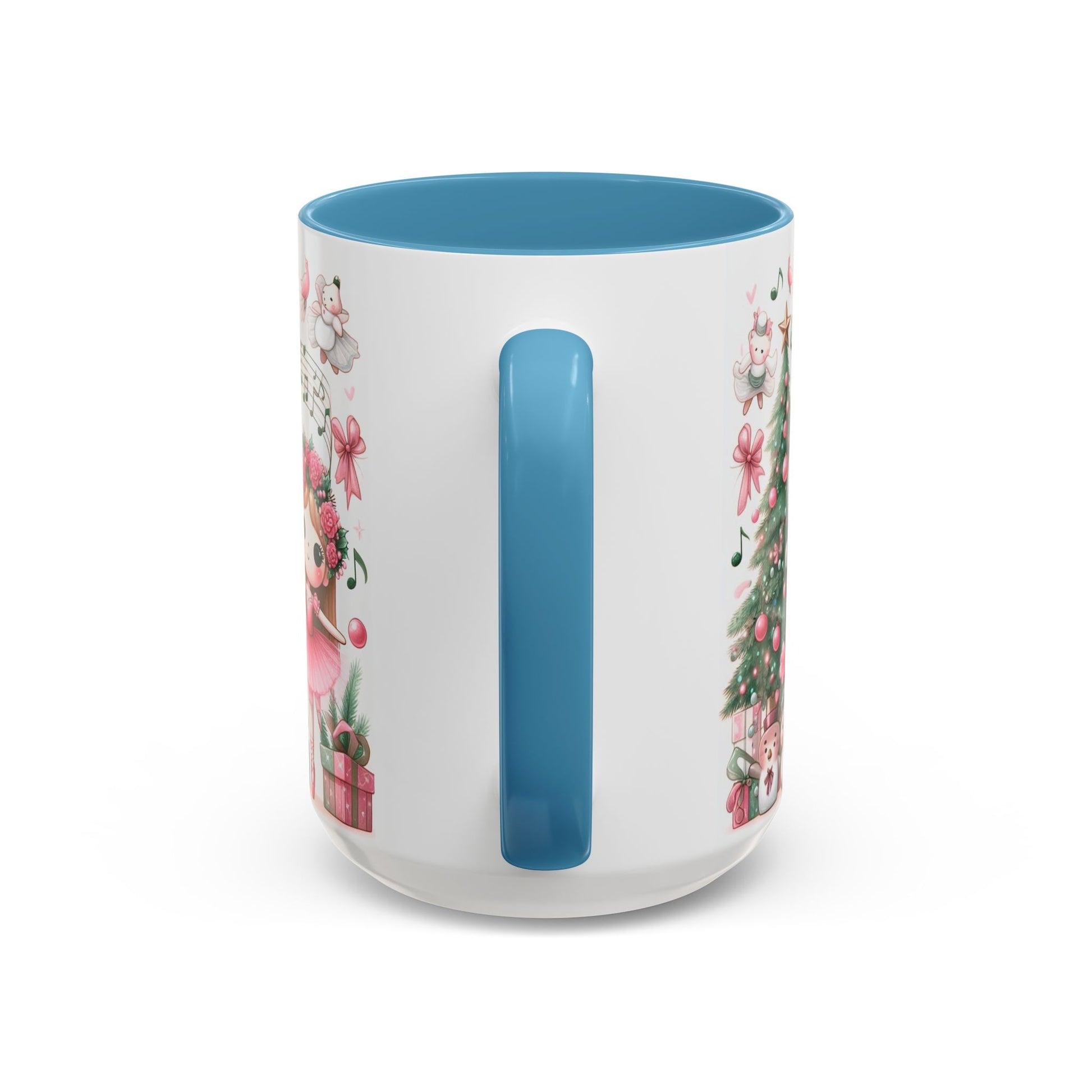 Coffee Mug, Nutcracker Pink Christmas Decoration, Festive Holiday Tea Cup, Unique Ceramic Drinkware, Kitchen Home Decor by Printify