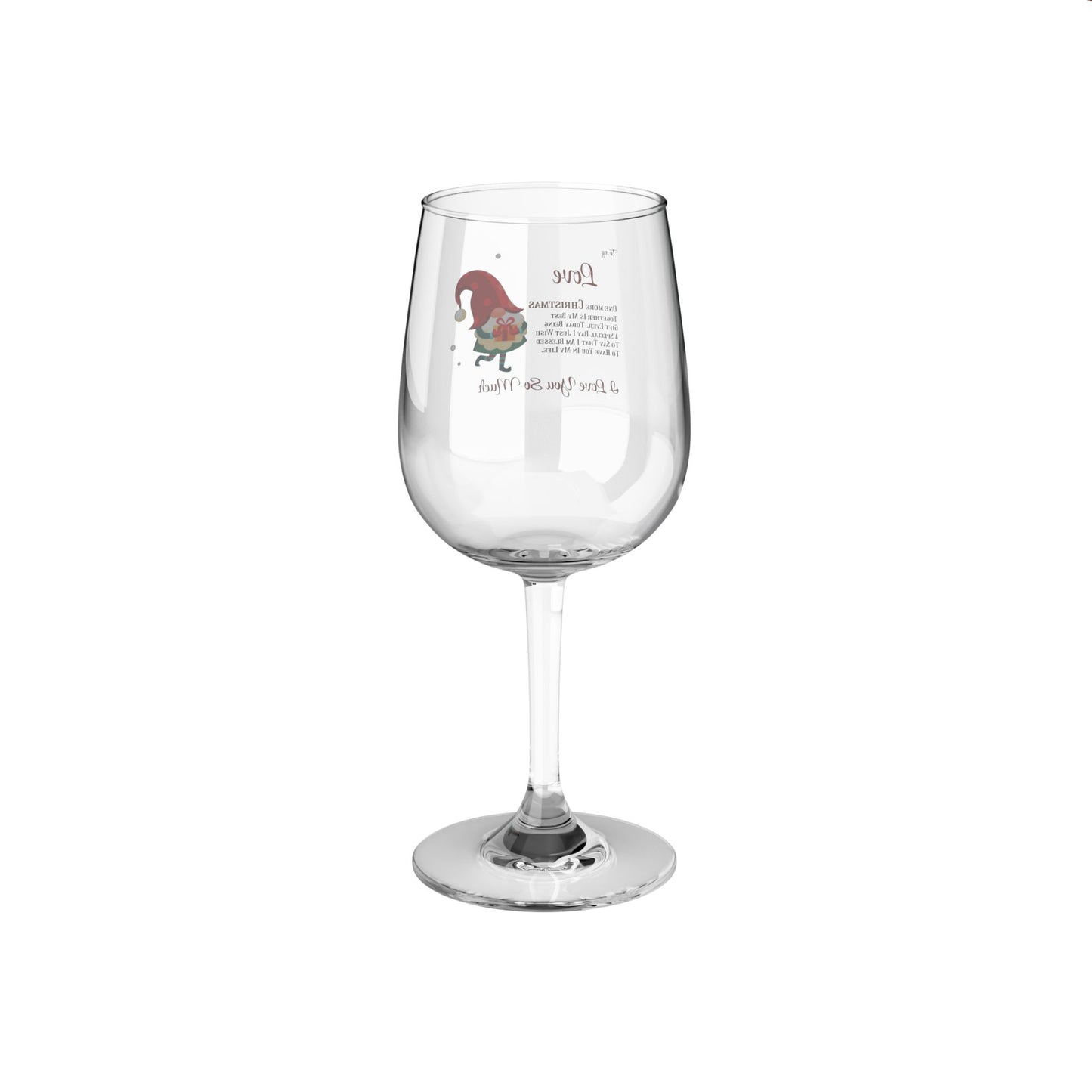 Personalized Merry Christmas Wine Glass for My Beloved