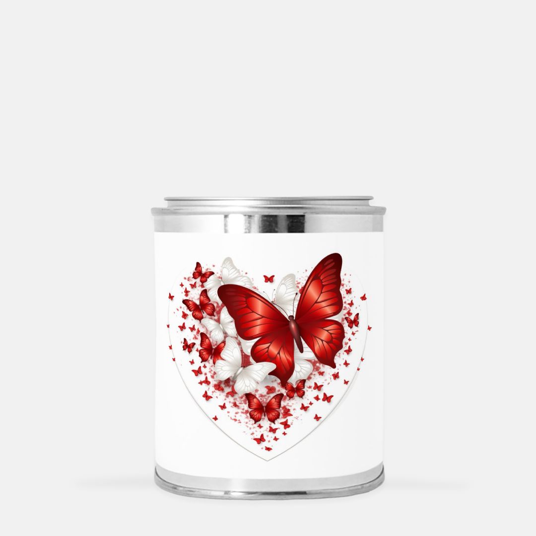 Candle Paint Can (Hand Poured 16 oz.) Hearts Decoration, Love Gift, Home Decor