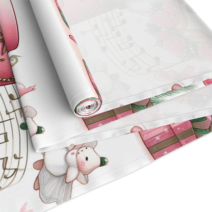 Pink Nutcracker Christmas Table Runner — Festive Holiday Dining Decor by Printify
