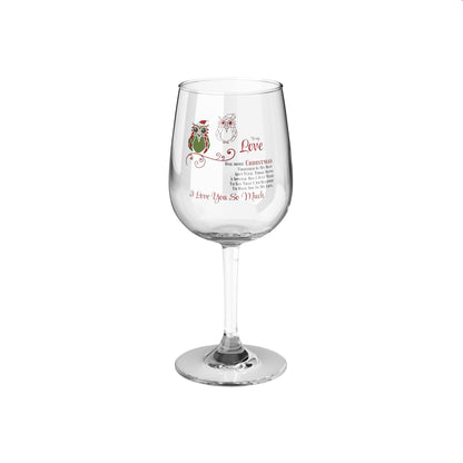 Personalized Christmas Wine Glass for My Beloved