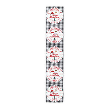 Christmas Table Runner, Festive Holiday Decor, Cotton Poly Blend, Red and White Christmas Decoration, Dining Table Linens, Xmas Kitchen