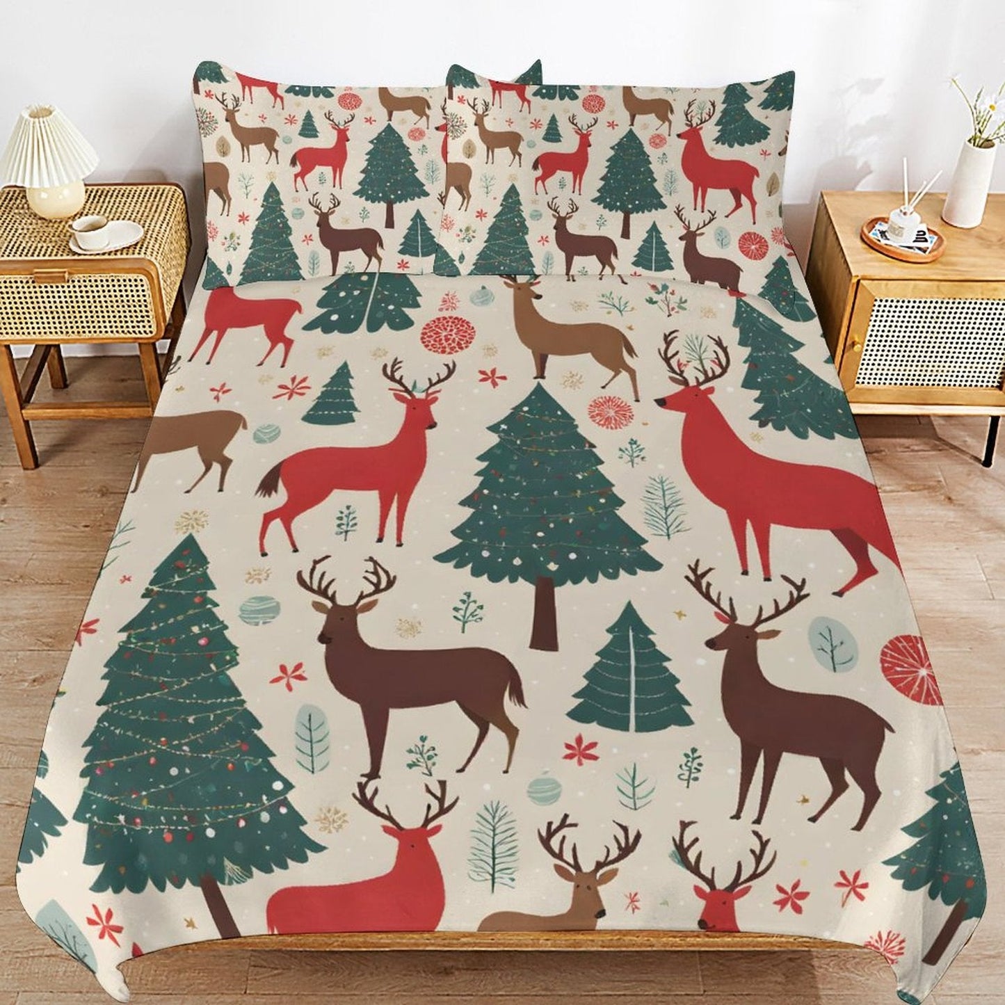 3-Piece Bedding Set-90"x90"/ 229x229cm (Dual-sided Printing)