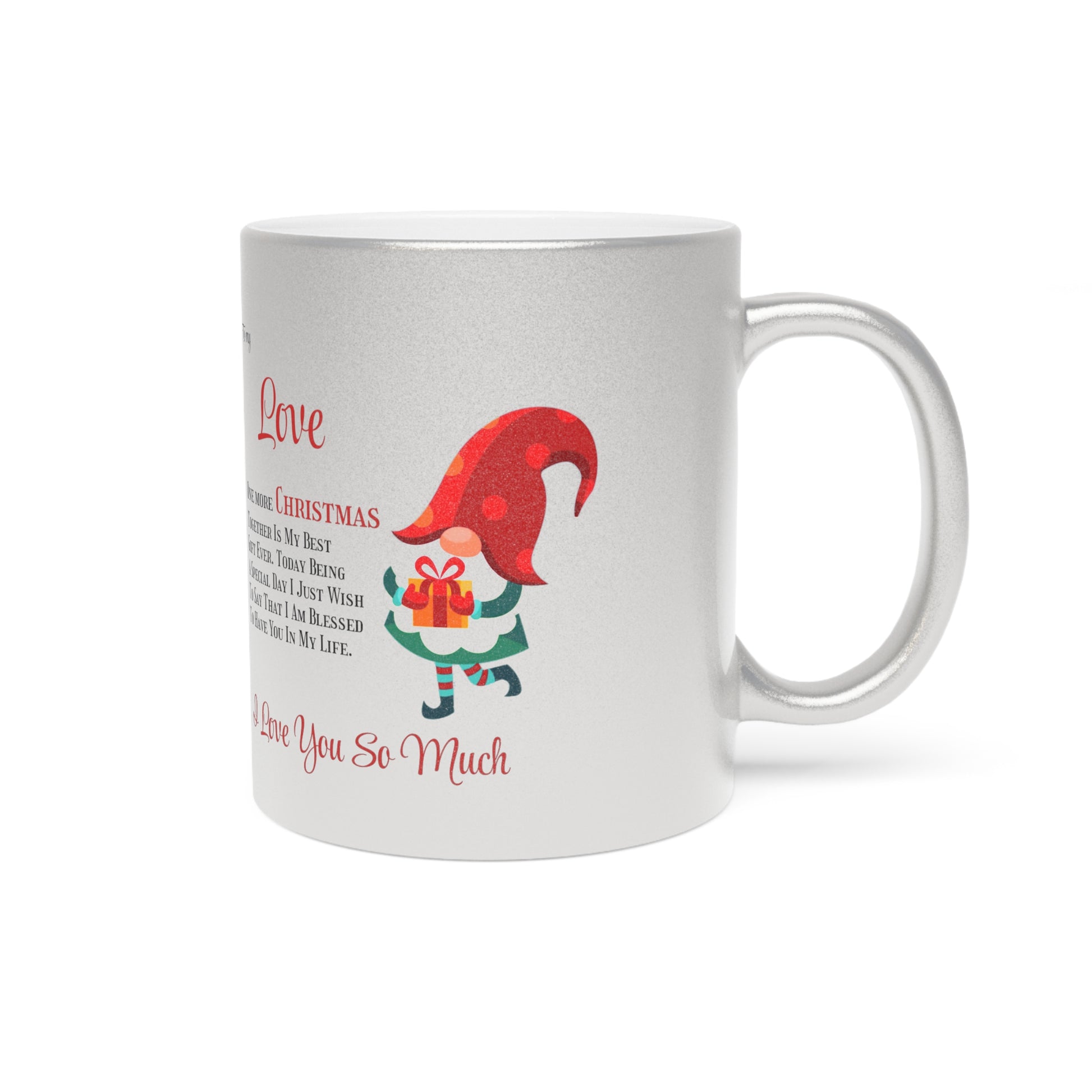 Metallic Mug (Silver\Gold) One more Christmas together by Printify