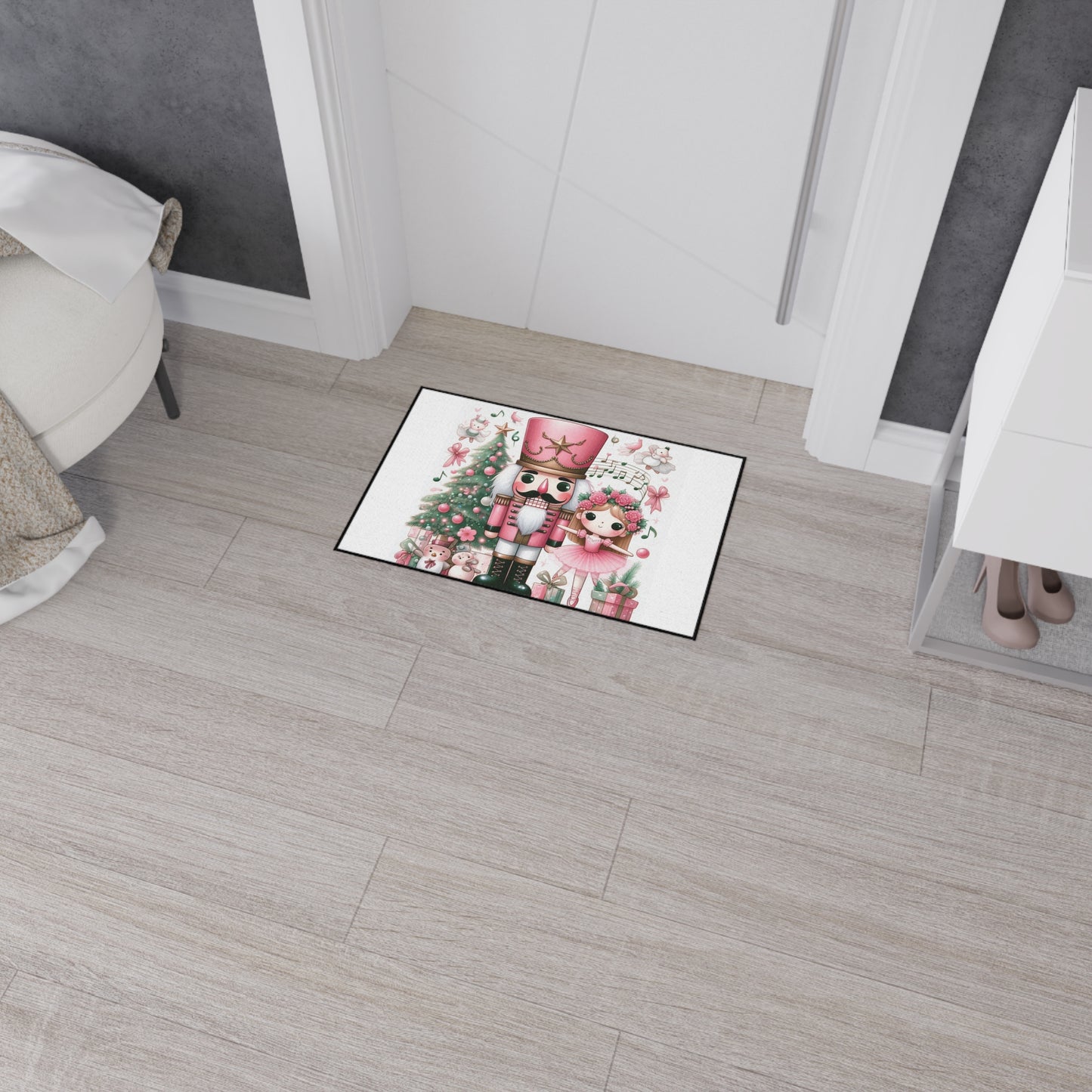 Nutcracker Floor Mat — Heavy Duty Holiday Rug by Printify
