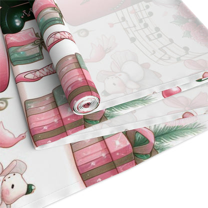 Pink Nutcracker Christmas Table Runner — Festive Holiday Dining Decor by Printify
