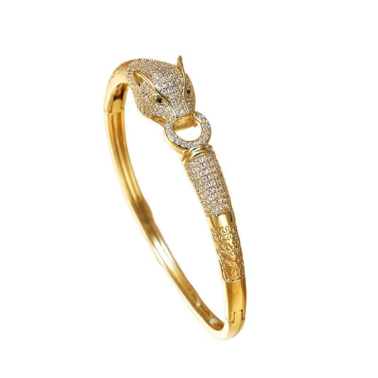 Micro Set Zircon Leopard Bracelet Female