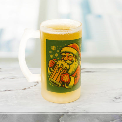 Christmas Beer Stein Santa ClausHey there, beer buddy! Get ready to raise a toast with our awesome 16oz Frosted Beer Stein!
Picture this: a classic pint glass design that feels great in your hand, ChristmasLoving.Shop