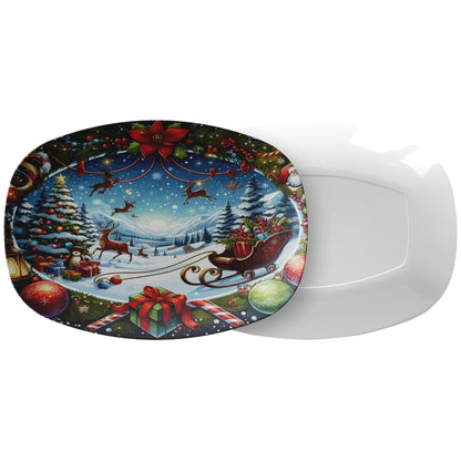 Christmas Platter Mrs Claus,  Gift for Cooker, Gift for Baker, ChristmMeet your new go-to serving platter! This awesome 10x14" platter is built for everyday use and those "I need to feed a crowd!" moments.
Imagine this: You've whipped ChristmasLoving.Shop