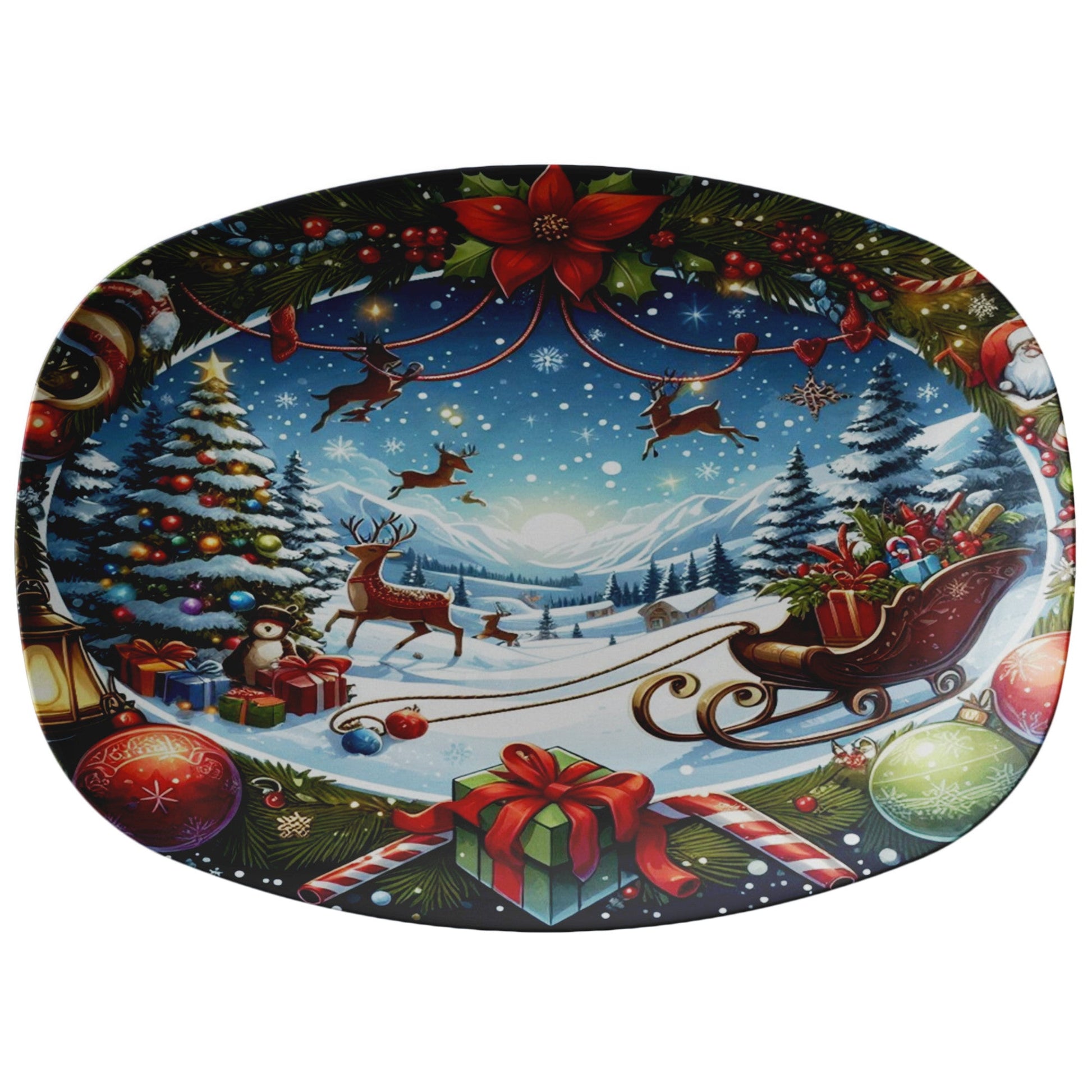 Christmas Platter Mrs Claus,  Gift for Cooker, Gift for Baker, ChristmMeet your new go-to serving platter! This awesome 10x14" platter is built for everyday use and those "I need to feed a crowd!" moments.
Imagine this: You've whipped ChristmasLoving.Shop