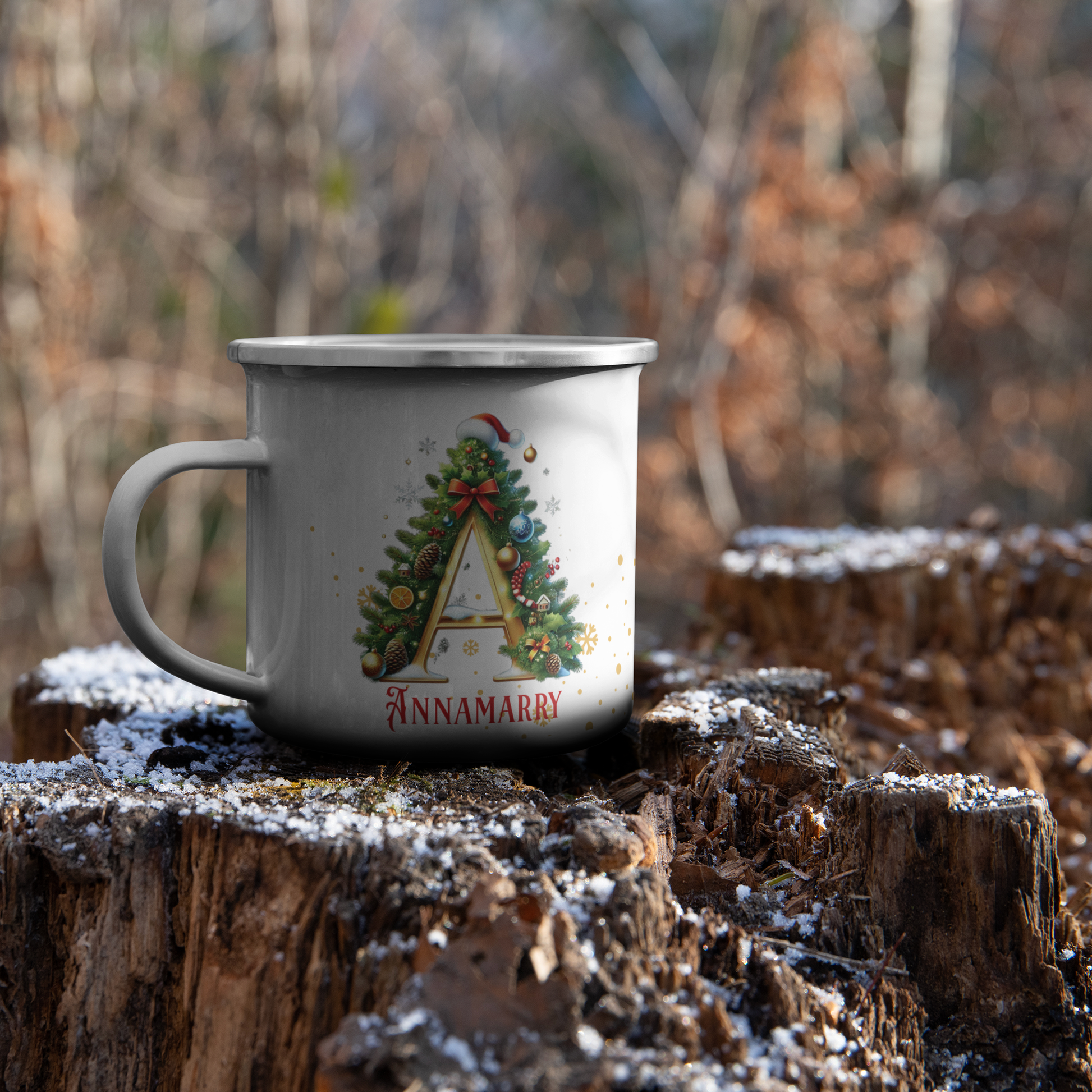 Custom_Christmas_Enamel_Mug_with_Letter__CampingMugLifestyleStump2_Mockup.png