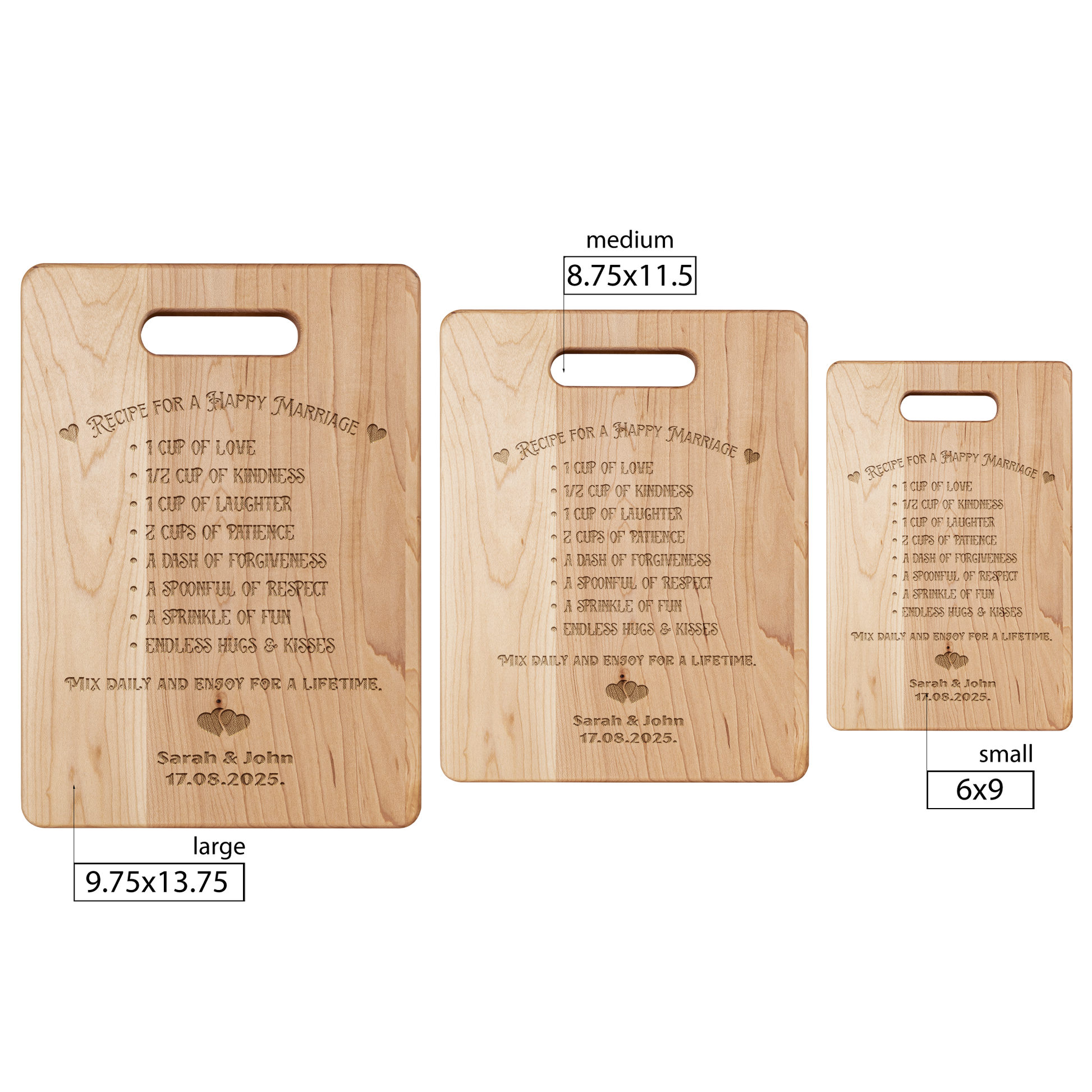 Cutting_Board_recipe_for_a_happy_Marriag_Maple_V_Size_Options_Mockup.png
