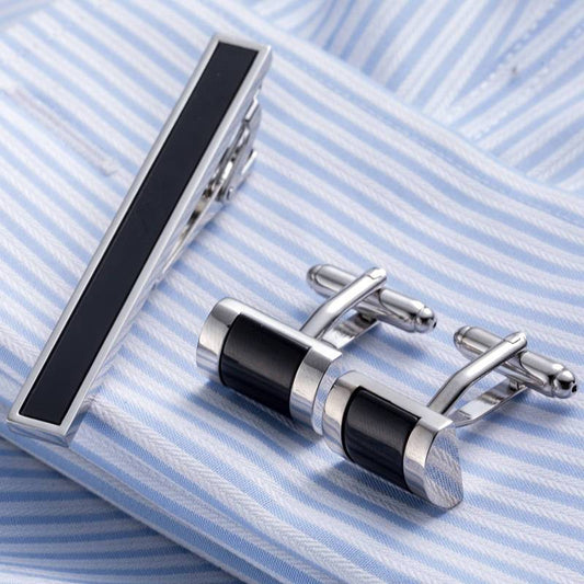 VAGULA Tie Clip Cufflinks Set