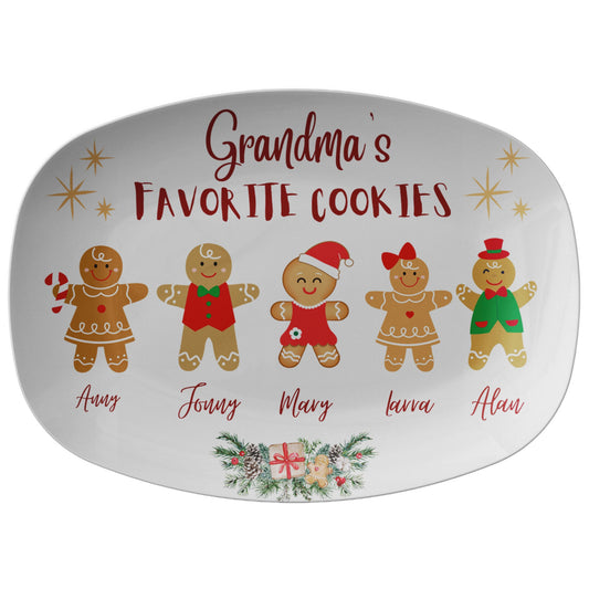 Grandma Christmas Gift, Grandma's Favorite Cookies Plate, Family PlattPlease type the grandkids' names with their gender in checkout note. Please separate names with comma.You can change "Grandma" too, but you have to provide that as wChristmasLoving.Shop