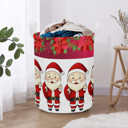 Christmas Round Laundry Basket Santa Claus Christmas decoration
