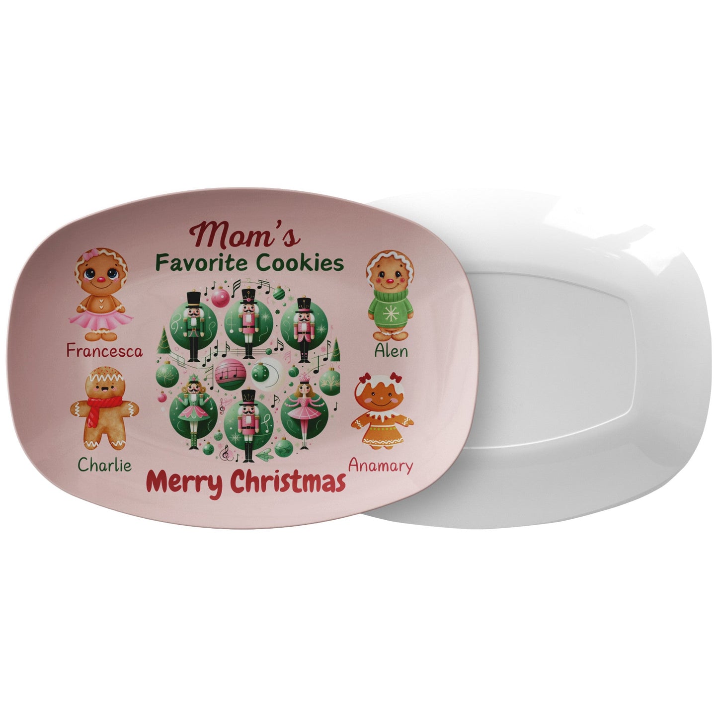 Mom's Christmas Gift, Mom's Favorite Cookies Plate, Family Platter, PePlease type the grandkids' names with their gender in checkout note. Please separate names with comma.You can change "Grandma" too, but you have to provide that as wChristmasLoving.Shop