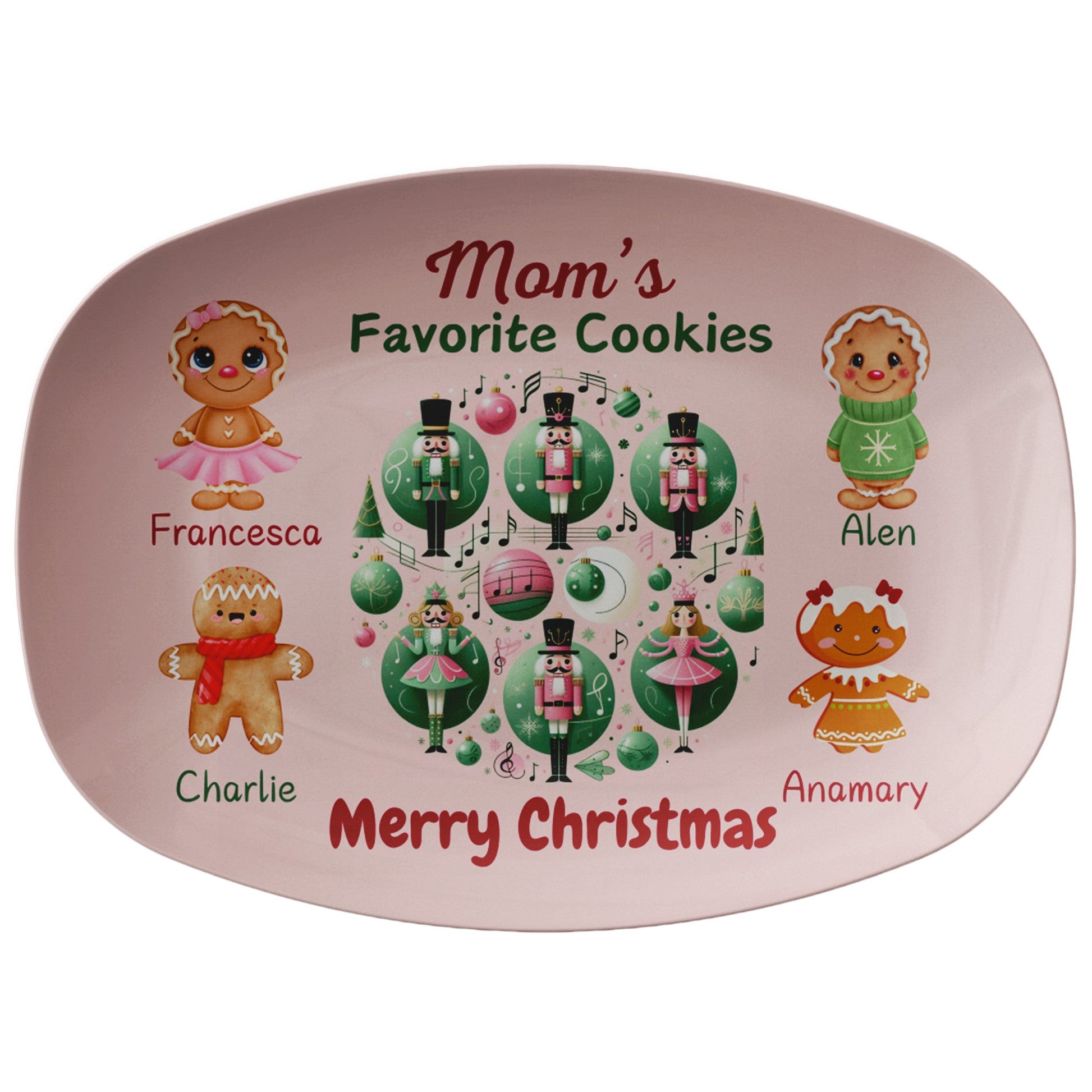 Mom's Christmas Gift, Mom's Favorite Cookies Plate, Family Platter, PePlease type the grandkids' names with their gender in checkout note. Please separate names with comma.You can change "Grandma" too, but you have to provide that as wChristmasLoving.Shop