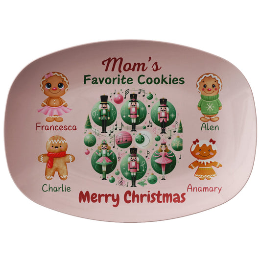 Mom's Christmas Gift, Mom's Favorite Cookies Plate, Family Platter, PePlease type the grandkids' names with their gender in checkout note. Please separate names with comma.You can change "Grandma" too, but you have to provide that as wChristmasLoving.Shop