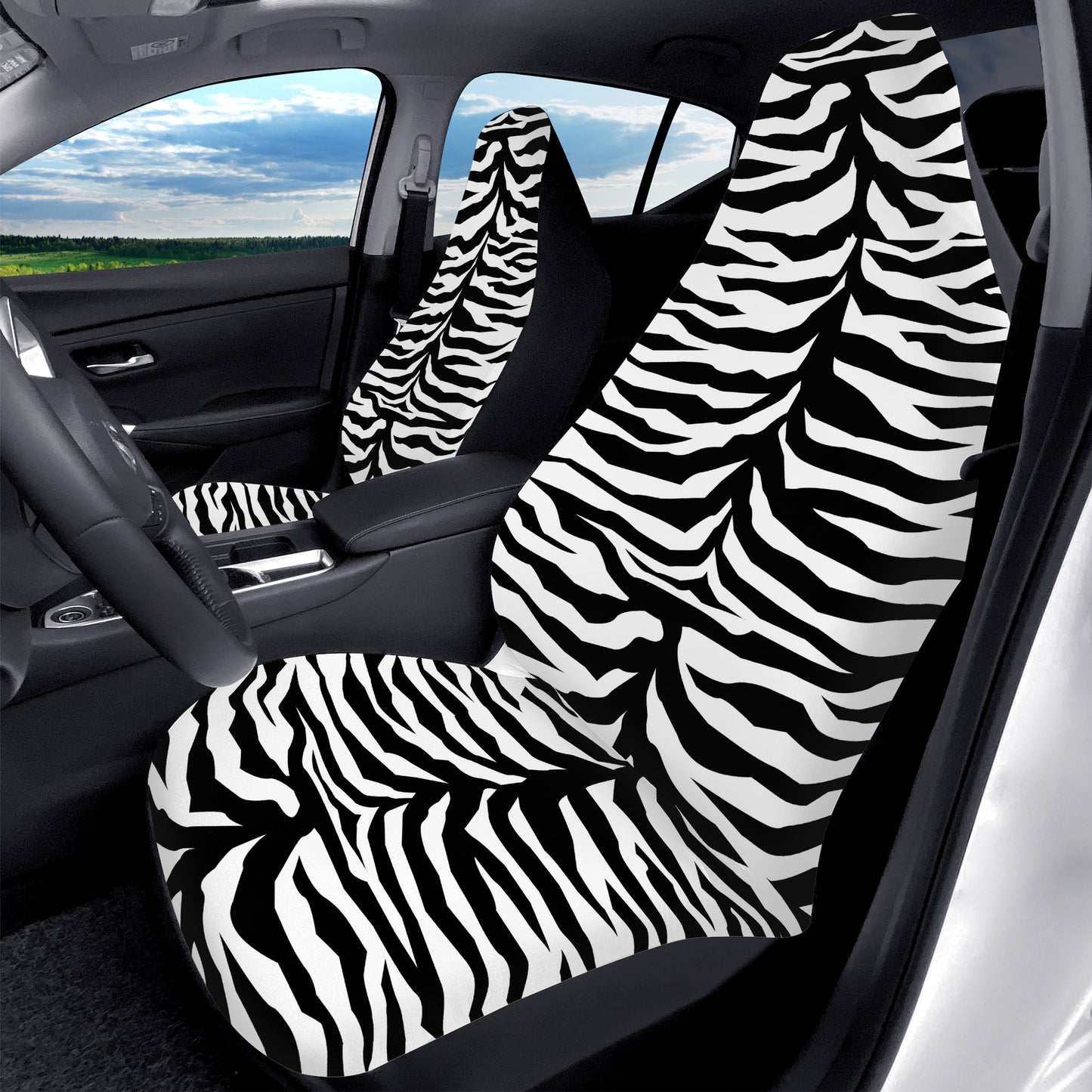 Car Seat Covers Zebra black and white