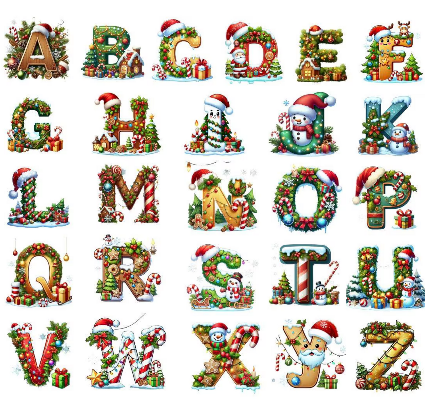 Christmas Personalized White Glossy Mug 15 oz with Name and Letter