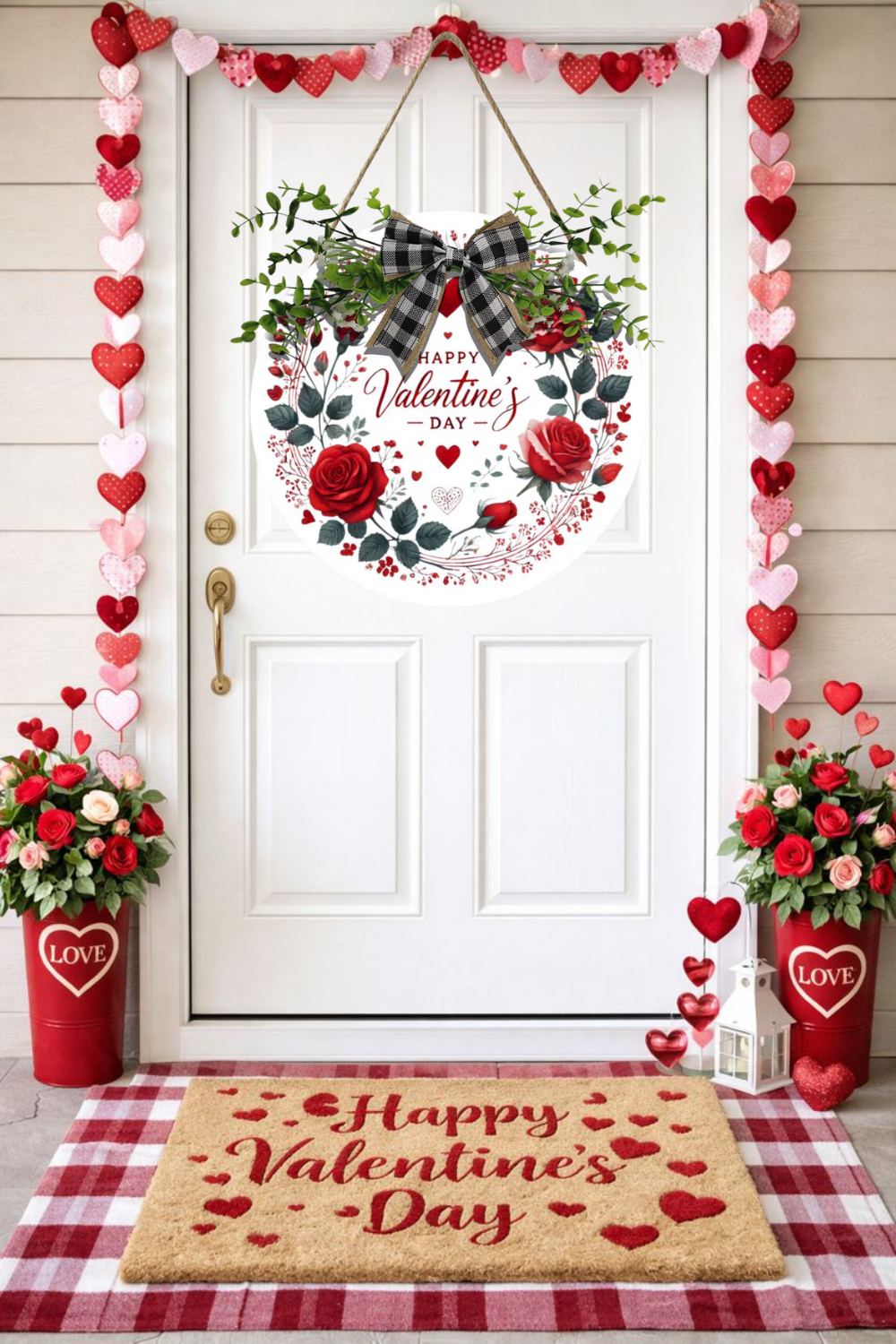 Valentine’s Day Wall Hanger – Wooden / Heart-Themed Wall Decor