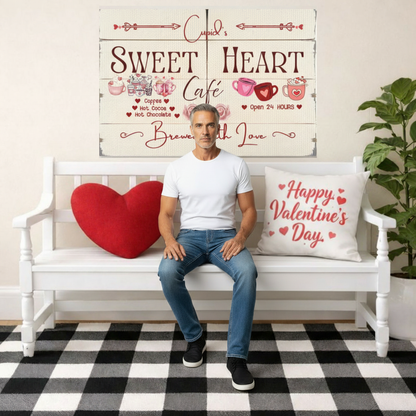 Valentine's Day Sweet Heart design wall art canvas