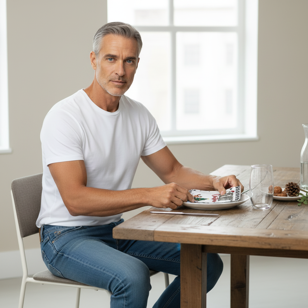 Merry Christmas Characters Cloth Napkin Set – 4-Piece Holiday Table Decor