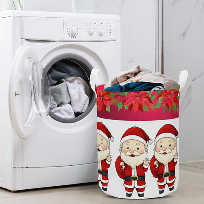 Christmas Round Laundry Basket Santa Claus Christmas decoration
