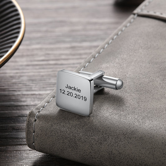 Personalized Stainless Steel Man's Cufflinks