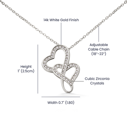 Heart-to-heart Pendant Necklace Merry Christmas to my Love