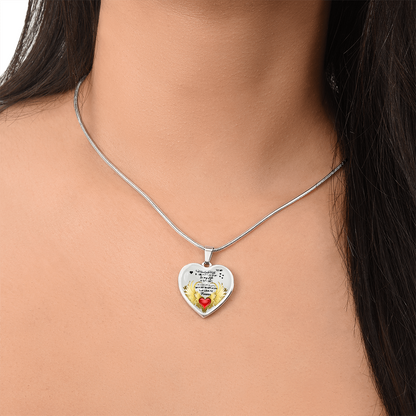 To My Wonderful Wife Angel Wings Necklace – Love Gift for Wife, Romantic Jewelry for Anniversary, Birthday or Valentine's Day