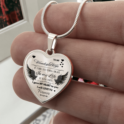 To My Wife Jewelry Gift – Romantic Necklace for Birthday, Anniversary, or Everyday Love