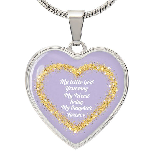 Luxury Heart pendant Necklace My Daughter Forever