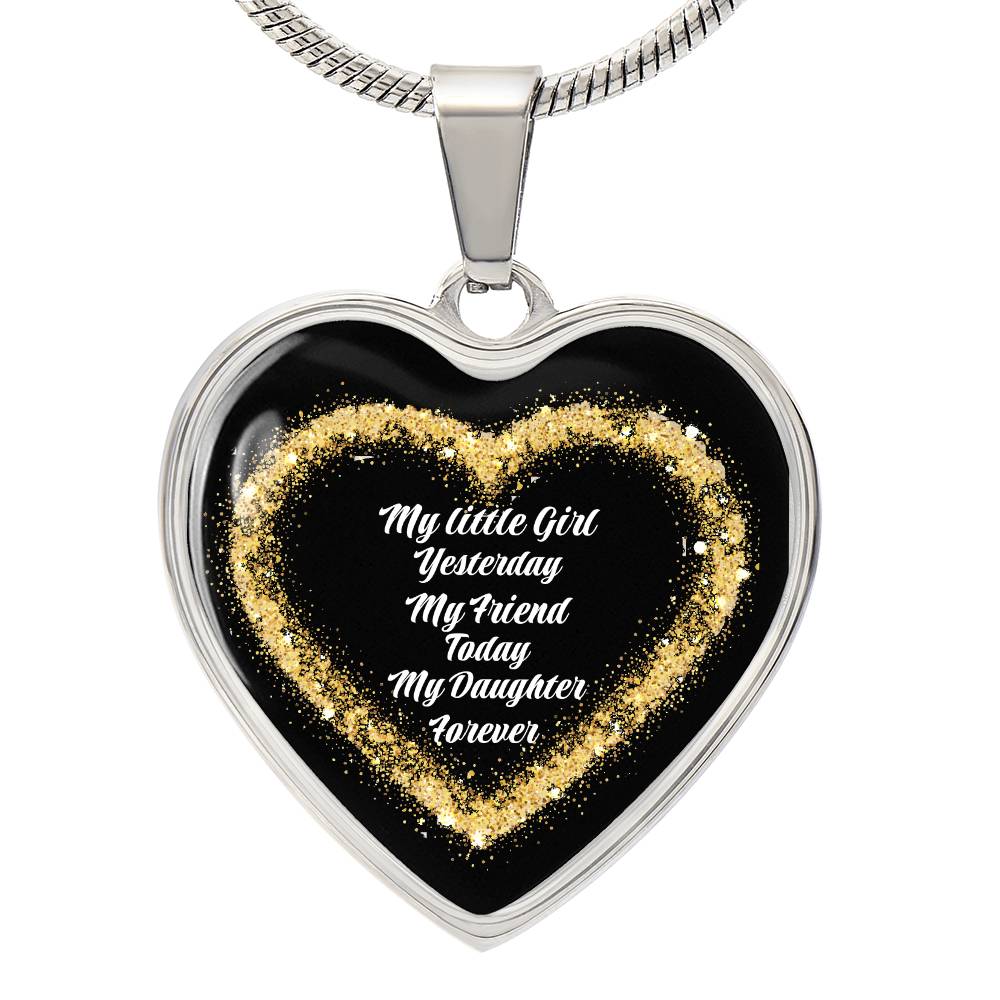 Luxury Heart pendant Necklace My Daughter Forever