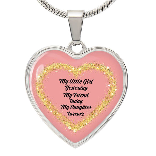 Luxury Heart pendant Necklace My Daughter Forever