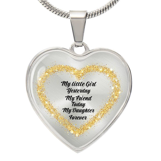 Luxury Heart pendant Necklace My Daughter Forever