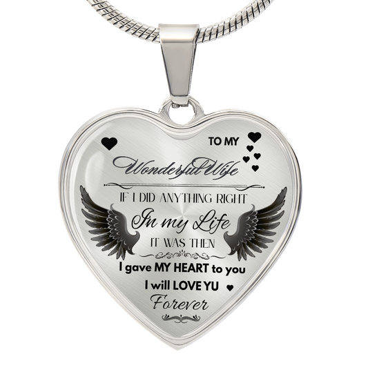 To My Wife Jewelry Gift – Romantic Necklace for Birthday, Anniversary, or Everyday Love