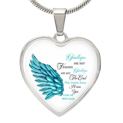 Luxury heart pendant Necklace Goodbyes.