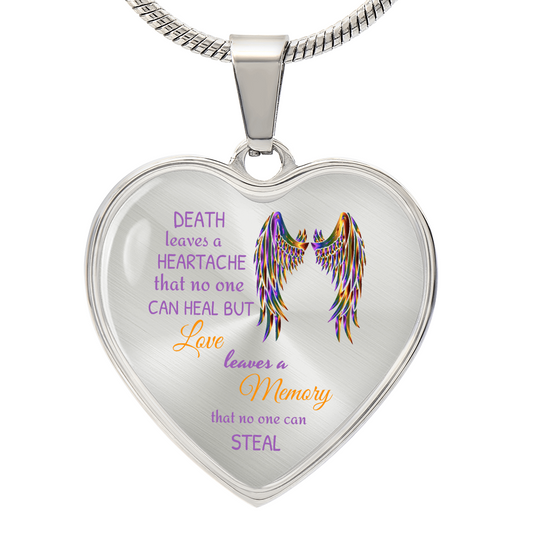 Luxury Graphic Heart Necklace Love leaves a Memory that nooone can steal
