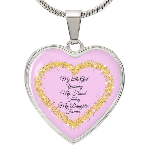 Luxury Heart pendant Necklace My Daughter Forever