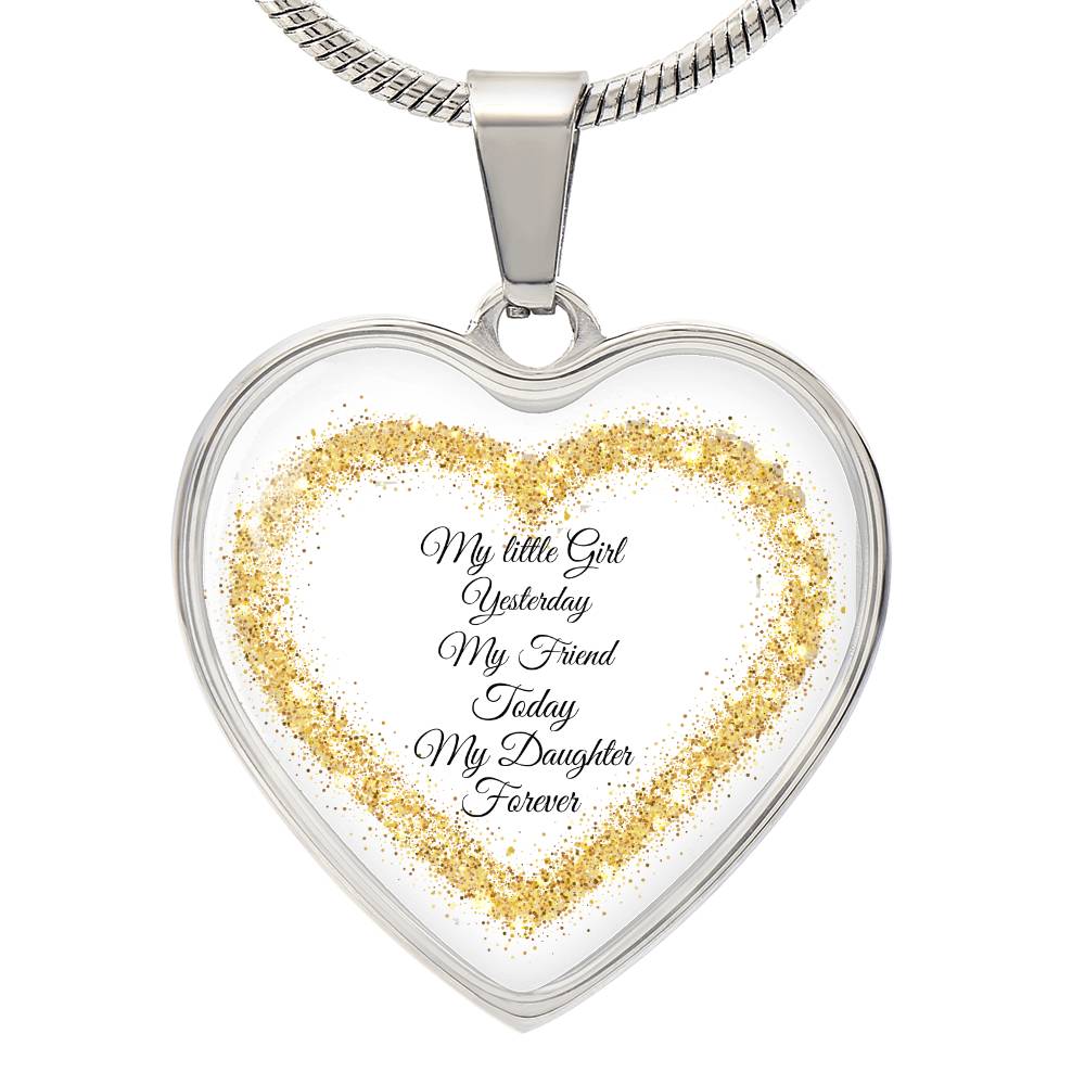 Luxury Heart pendant Necklace My Daughter Forever