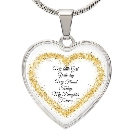 Luxury Heart pendant Necklace My Daughter Forever