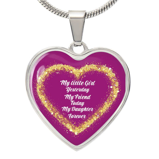 Luxury Heart pendant Necklace My Daughter Forever