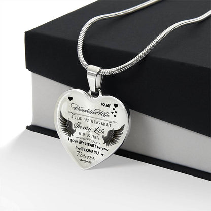 To My Wife Jewelry Gift – Romantic Necklace for Birthday, Anniversary, or Everyday Love