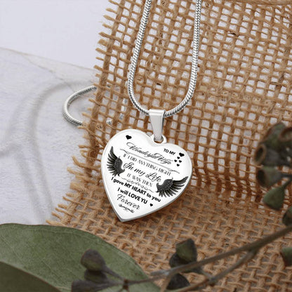 Angel Wings Necklace – To My Wonderful Wife Love Gift, Sentimental Jewelry for Wife's Birthday, Anniversary, or Just Because