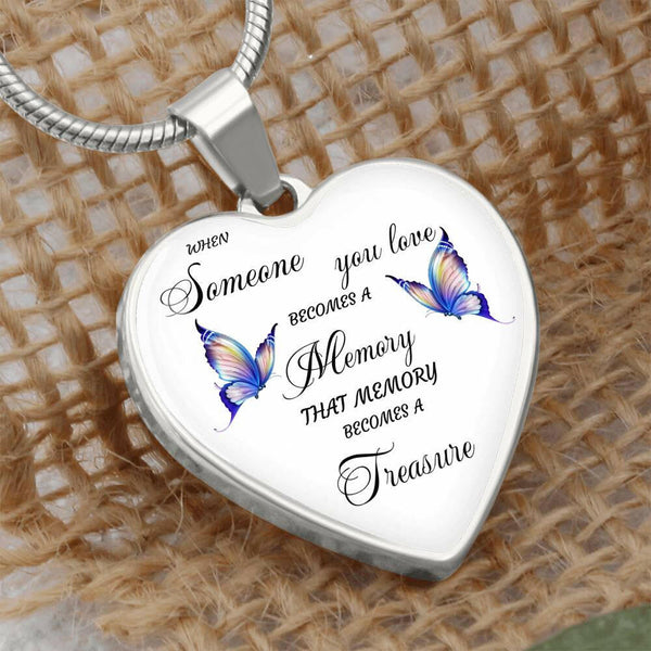 Luxury Heart pendant necklace Memory becomes a Treasure