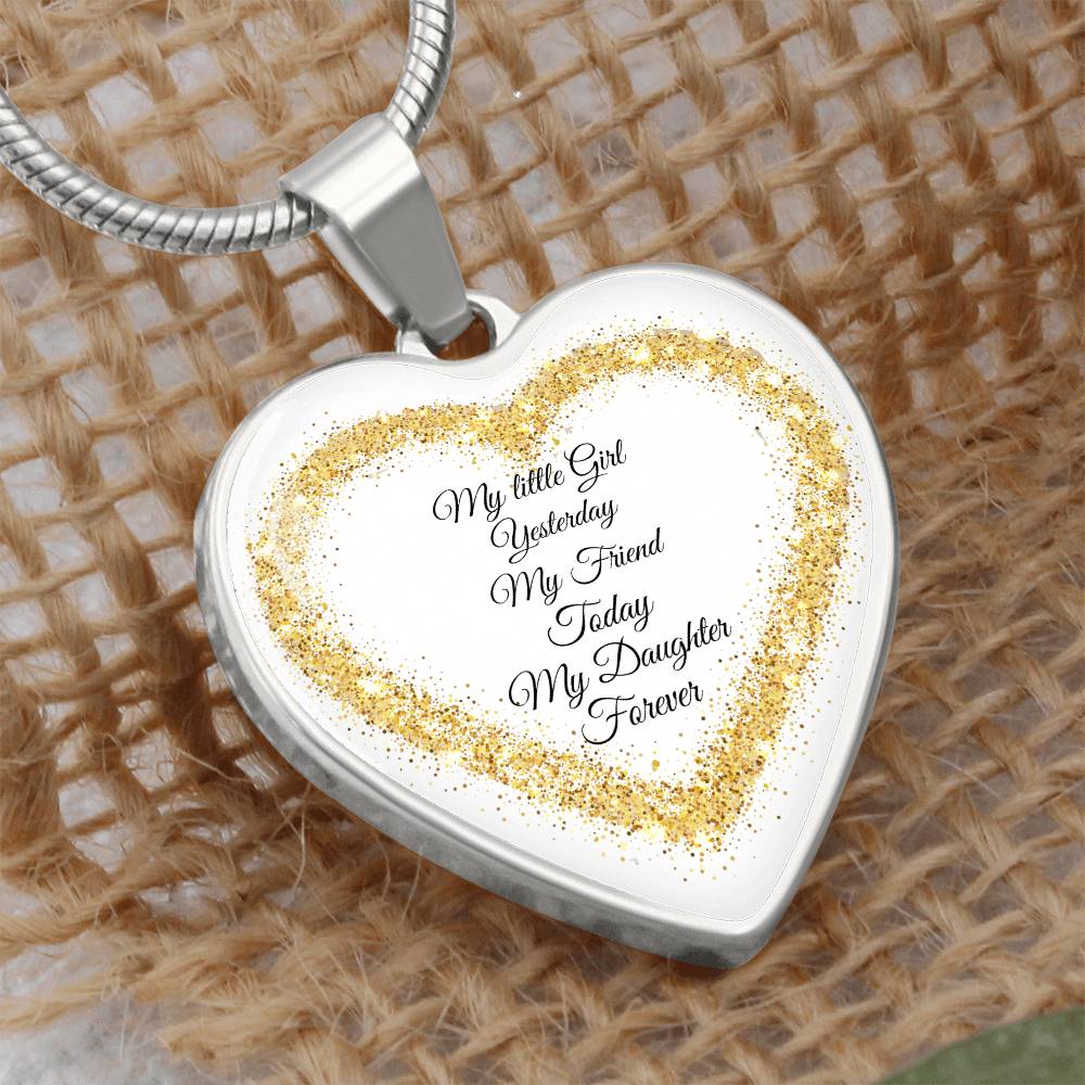 Luxury Heart pendant Necklace My Daughter Forever