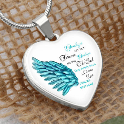 Luxury heart pendant Necklace Goodbyes.