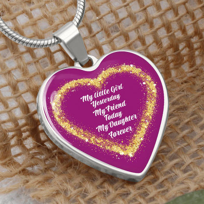 Luxury Heart pendant Necklace My Daughter Forever