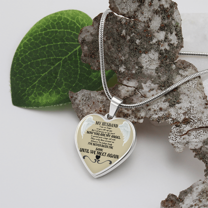 Luxury Graphic Heart Necklace Husband memorial